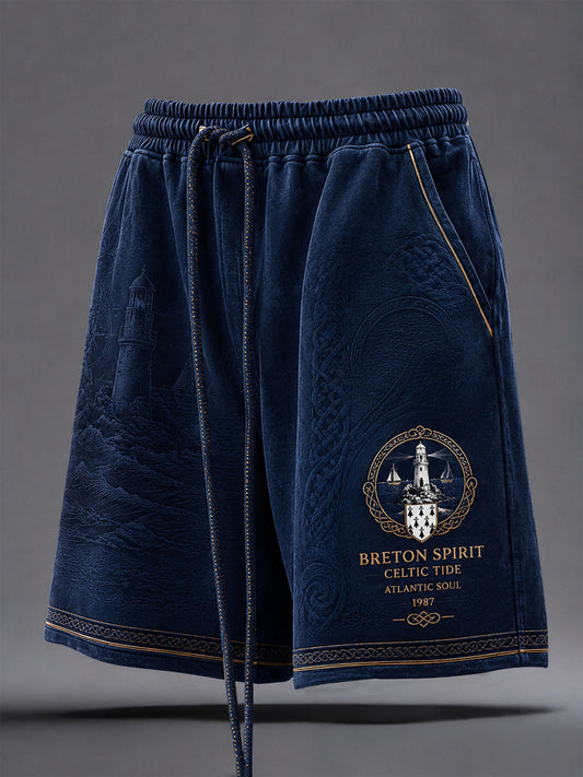 Short imprimé celtique breton pour homme