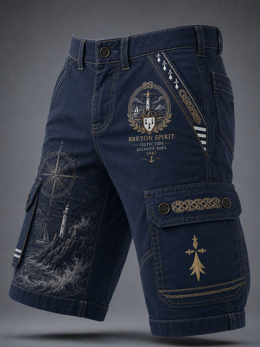Shorts pour hommes imprimés celtiques de Bretagne, France