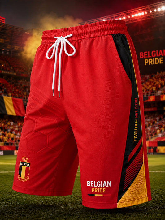 Shorts de sport pour homme à imprimé dynamique sur le thème du football