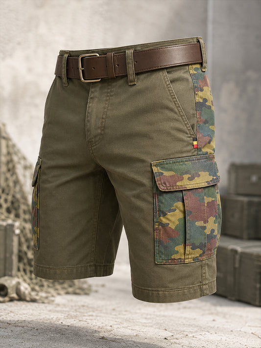 Pantalons cargo courts à imprimé camouflage militaire pour homme