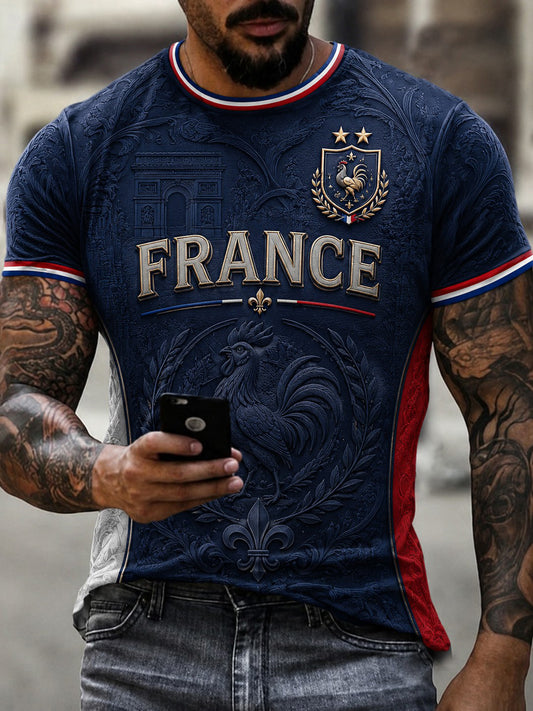 T-shirt homme France Football imprimé