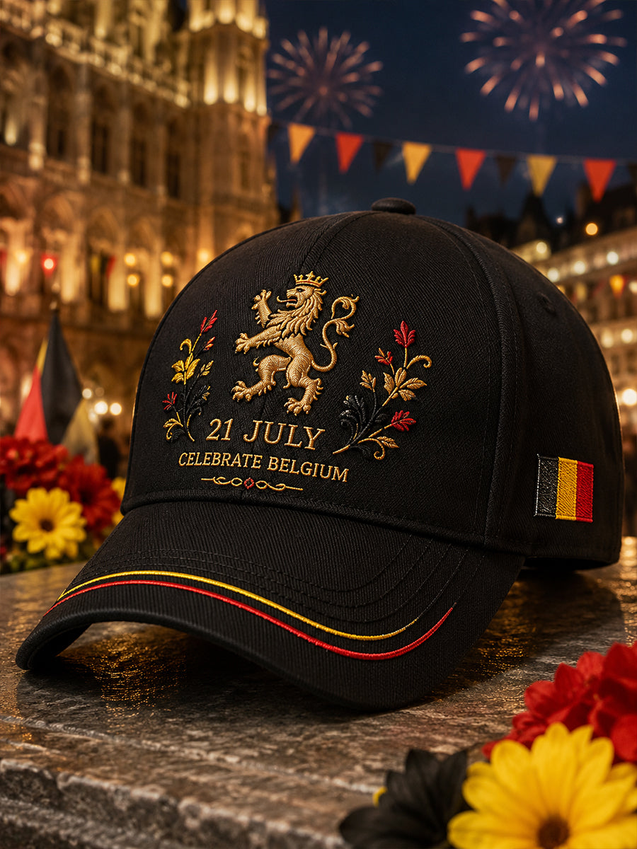 Chapeau imprimé sur le thème de la Fête nationale