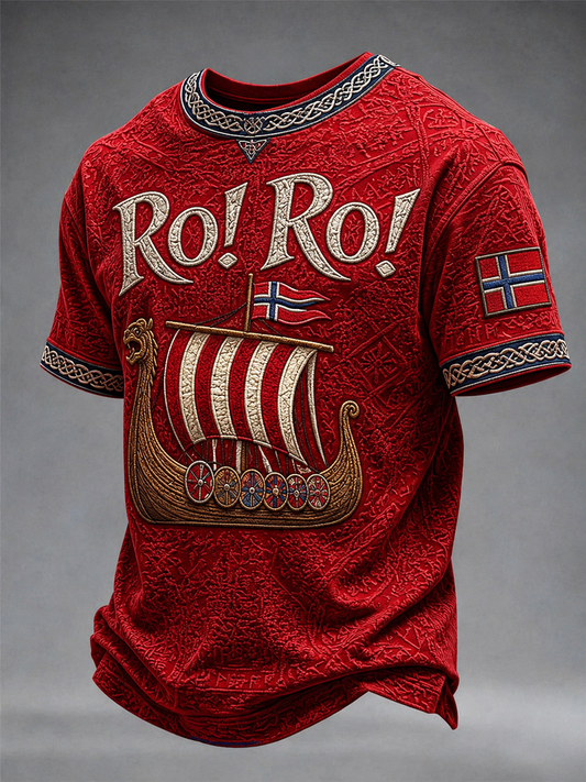 Les hommes, bravo! Ro! T-shirt norvégien à manches courtes