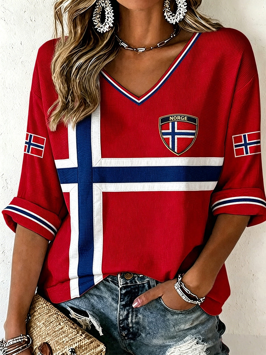 Haut Norge V-Neck Femme