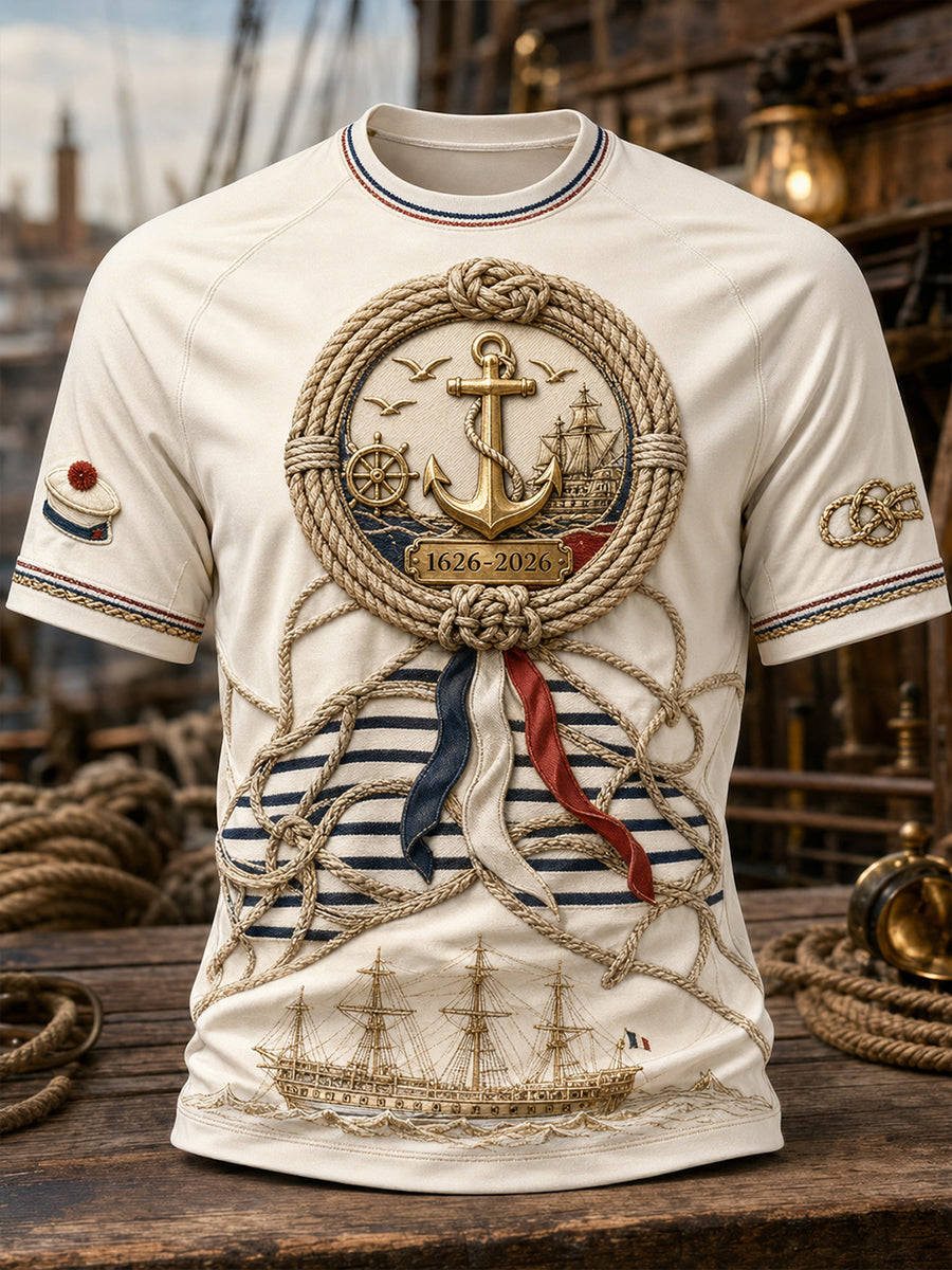 T-shirt manches courtes French Navy pour homme