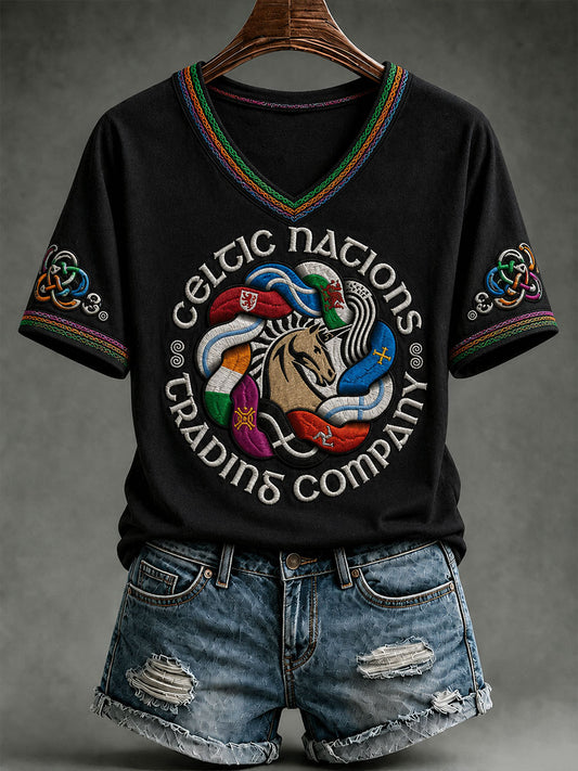 T-shirt à manches courtes CELTIC NATIONS TRADING COMPANY pour femme