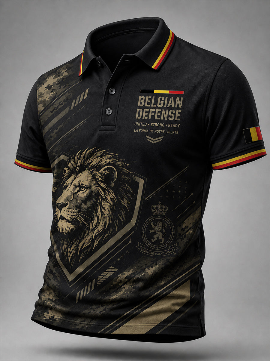 Polo Homme À Manches Courtes Avec Imprimé Militaire Vintage
