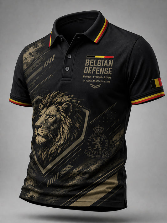 Polo Homme À Manches Courtes Avec Imprimé Militaire Vintage