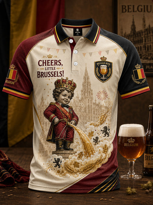 Hauts décontractés pour hommes à imprimé artistique pour la Fête nationale belge