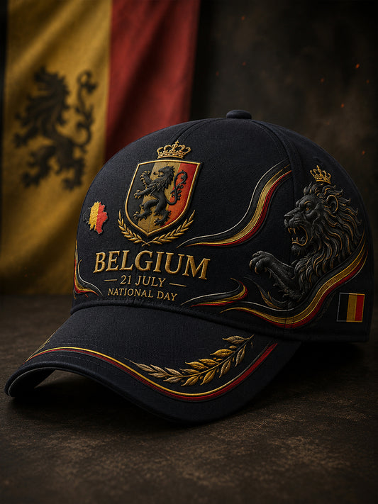 Chapeau imprimé de lion de la fête nationale des hommes