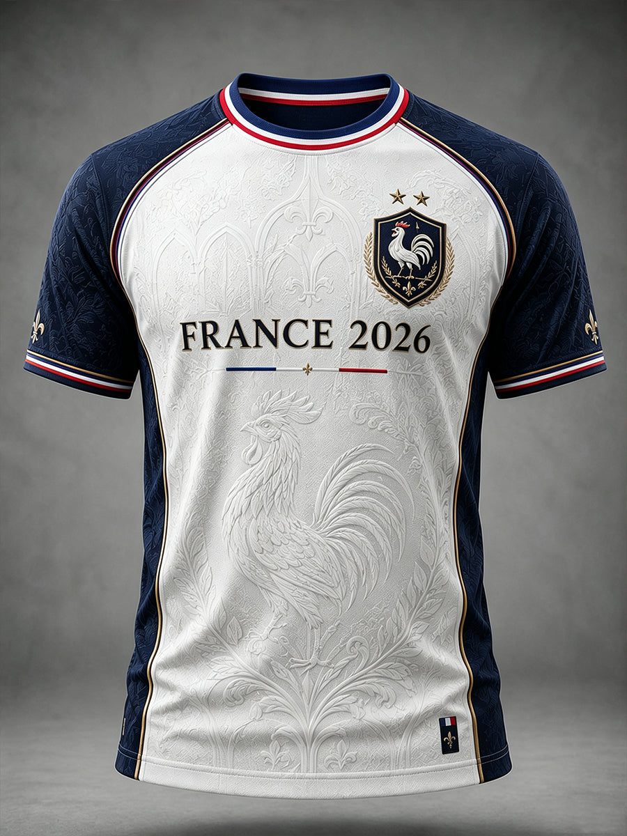 T-shirt à manches courtes pour hommes, commémoration patriotique française