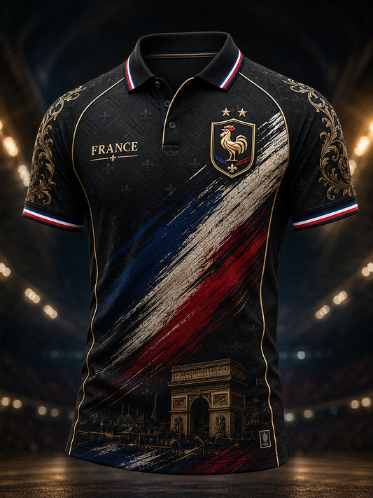 Polo Patriotique Français Commemorationy Art Print pour homme