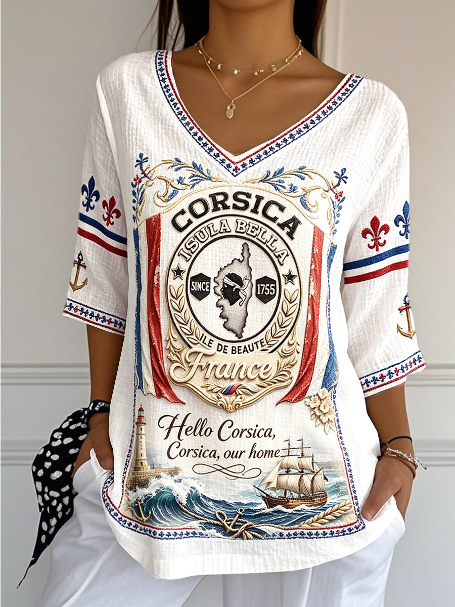 Tee-shirt Femme Blanc Imprimé 3D Cool En Coton-Lin Imprimé En Coton