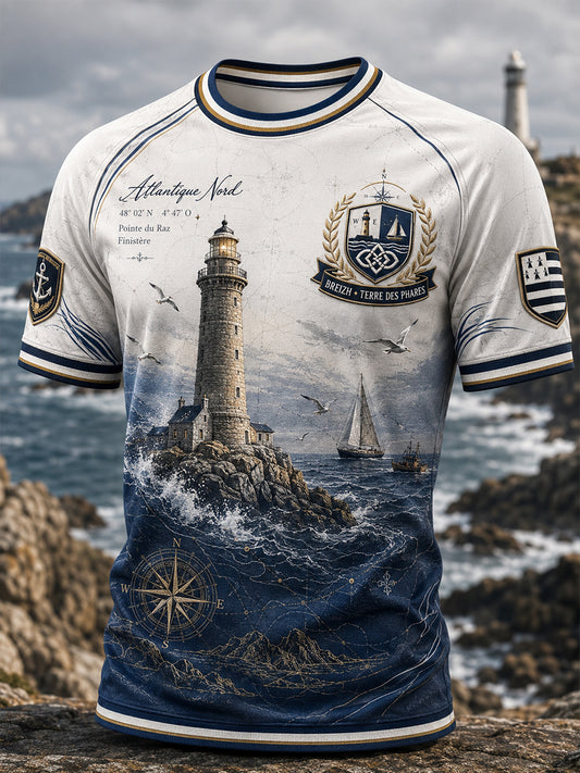 T-shirt à manches courtes pour homme, Bretagne, France