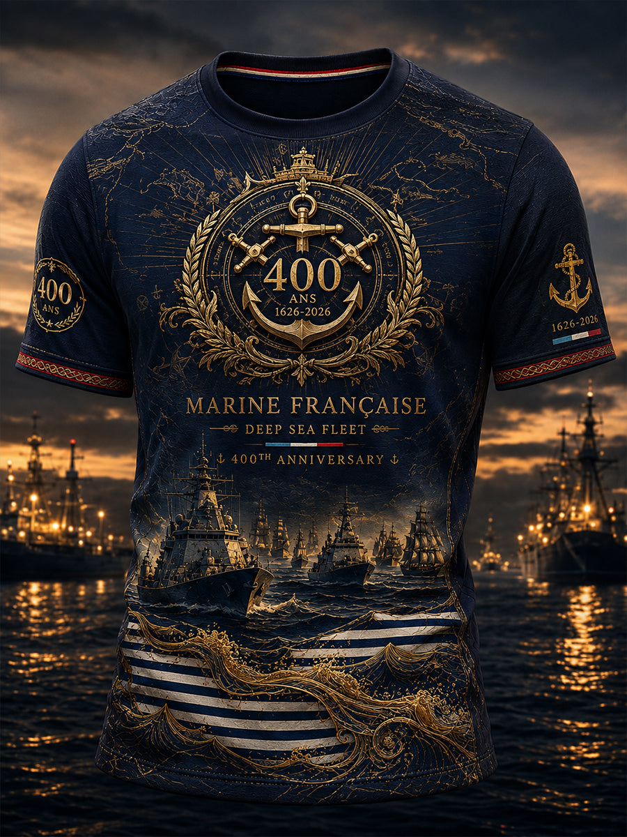 T-shirt à manches courtes French Navy Homme