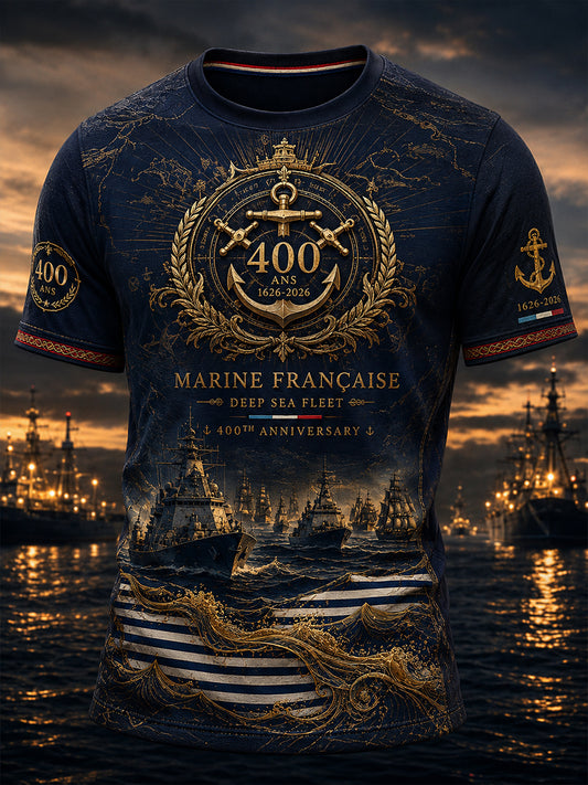 T-shirt à manches courtes French Navy Homme