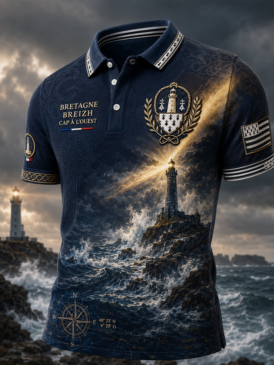 T-shirt à manches courtes pour homme, Bretagne, France