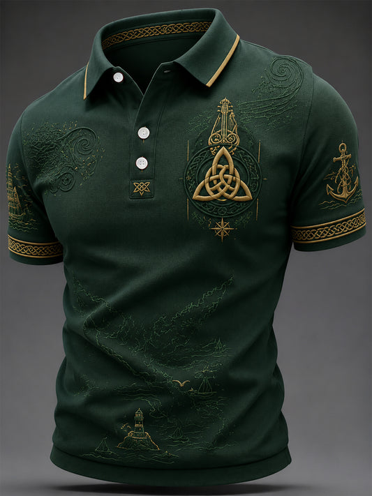 Haut Décontracté France Brittany Celtic Print Homme