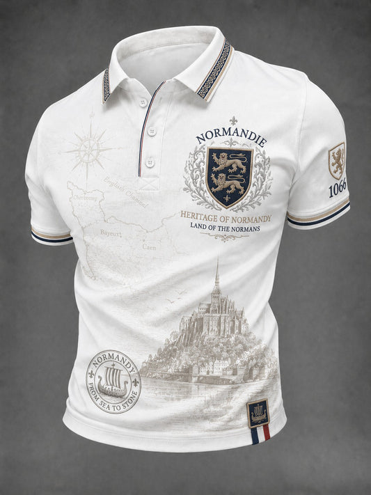 Chemise pour homme imprimée France Normandie