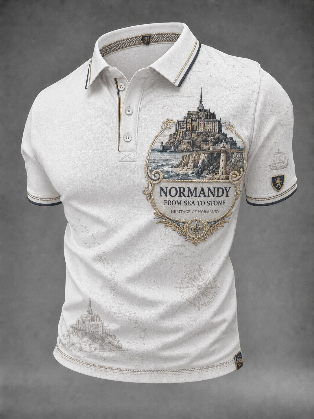 Chemise pour homme imprimée France Normandie