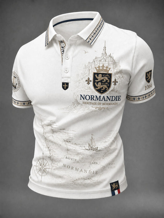 Chemise pour homme imprimée France Normandie