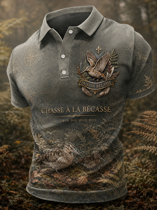 T-shirt manches courtes de chasse à la française pour homme