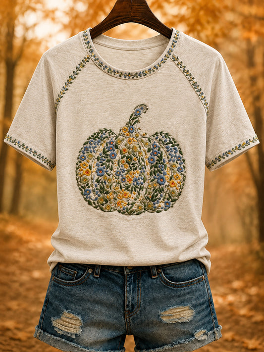 T-shirt imprimé automne des femmes
