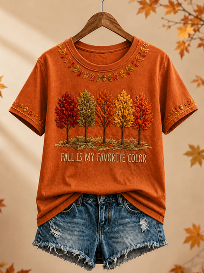 T-shirt à manches courtes Fall Is My Favorite Color Femme