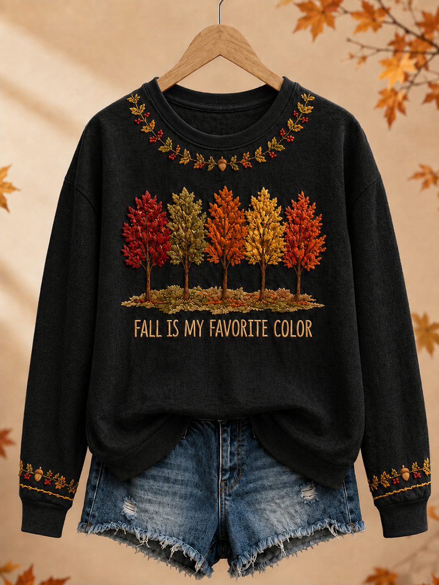 Sweatshirt Femme Fall Is My Favorite Color Regular