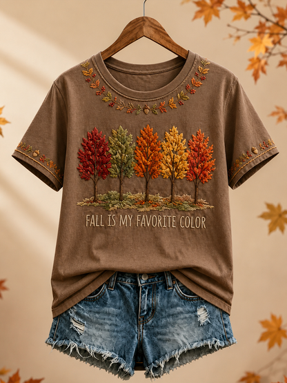 T-shirt à manches courtes Fall Is My Favorite Color Femme
