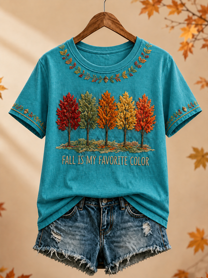 T-shirt à manches courtes Fall Is My Favorite Color Femme