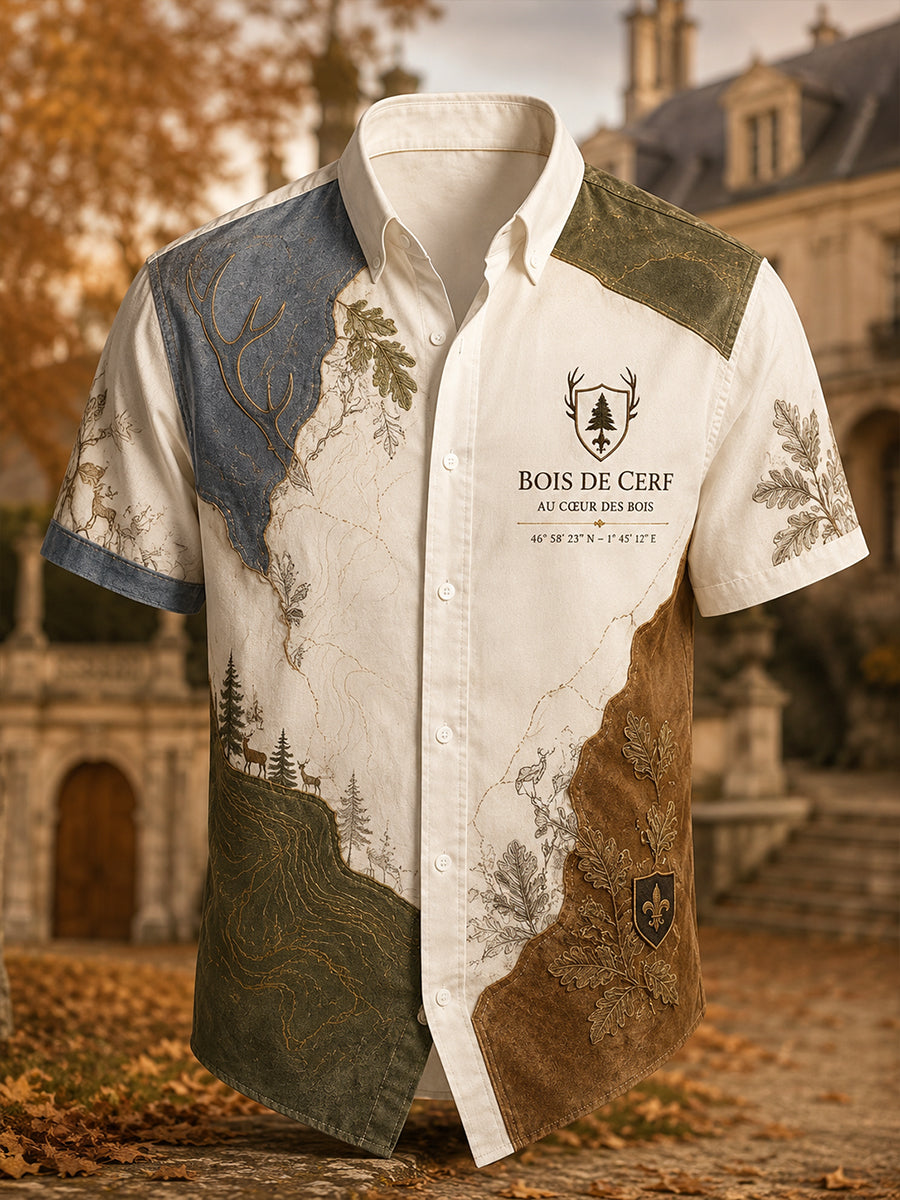 Men's rench Hunting Season Chemise décontractée à manches courtes