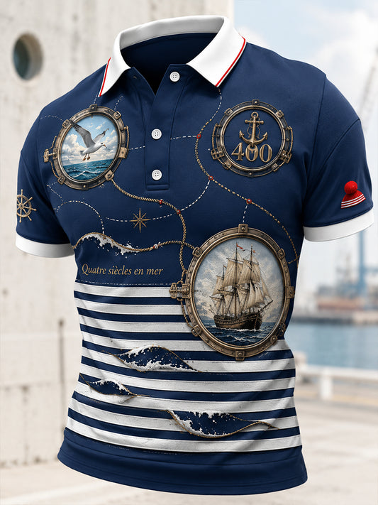 T-shirt manches courtes pour homme, marine français