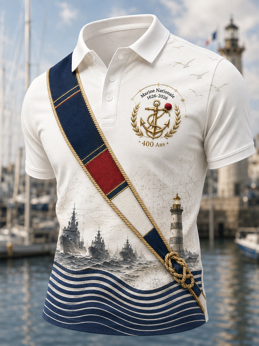 T-shirt manches courtes pour hommes French Navy