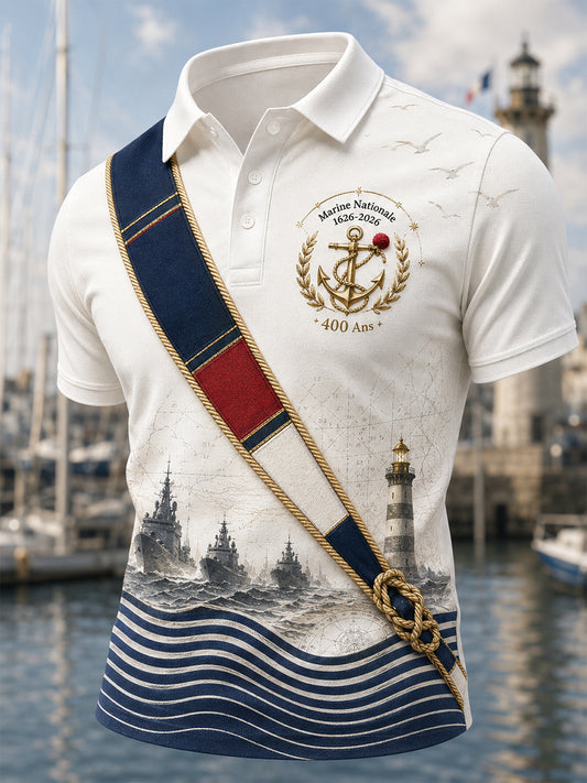 T-shirt manches courtes pour hommes French Navy