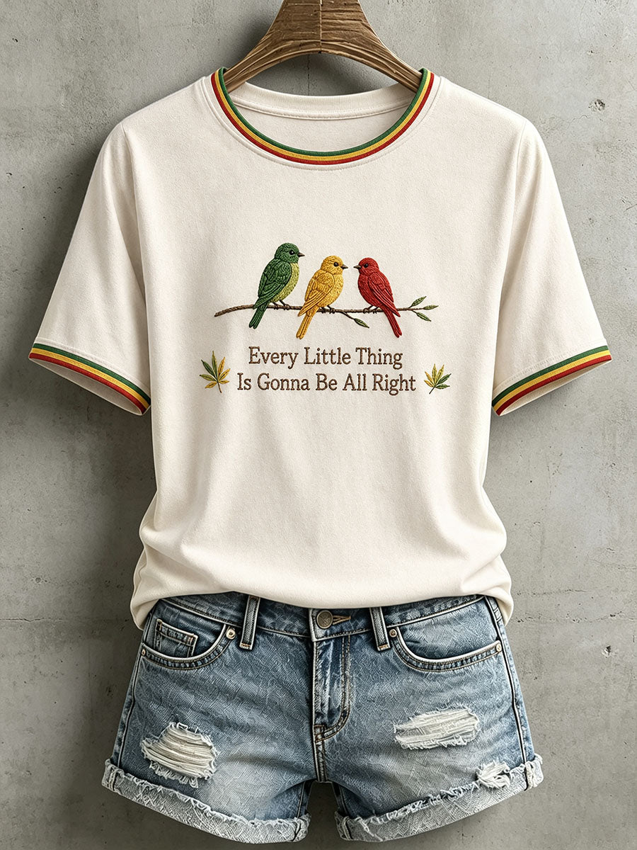 T-shirt Every Little Thing Is Gonna Be All Right pour femme