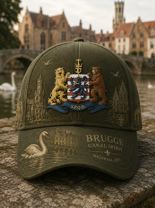 Bonnet à imprimé graphique commémoratif de la ville