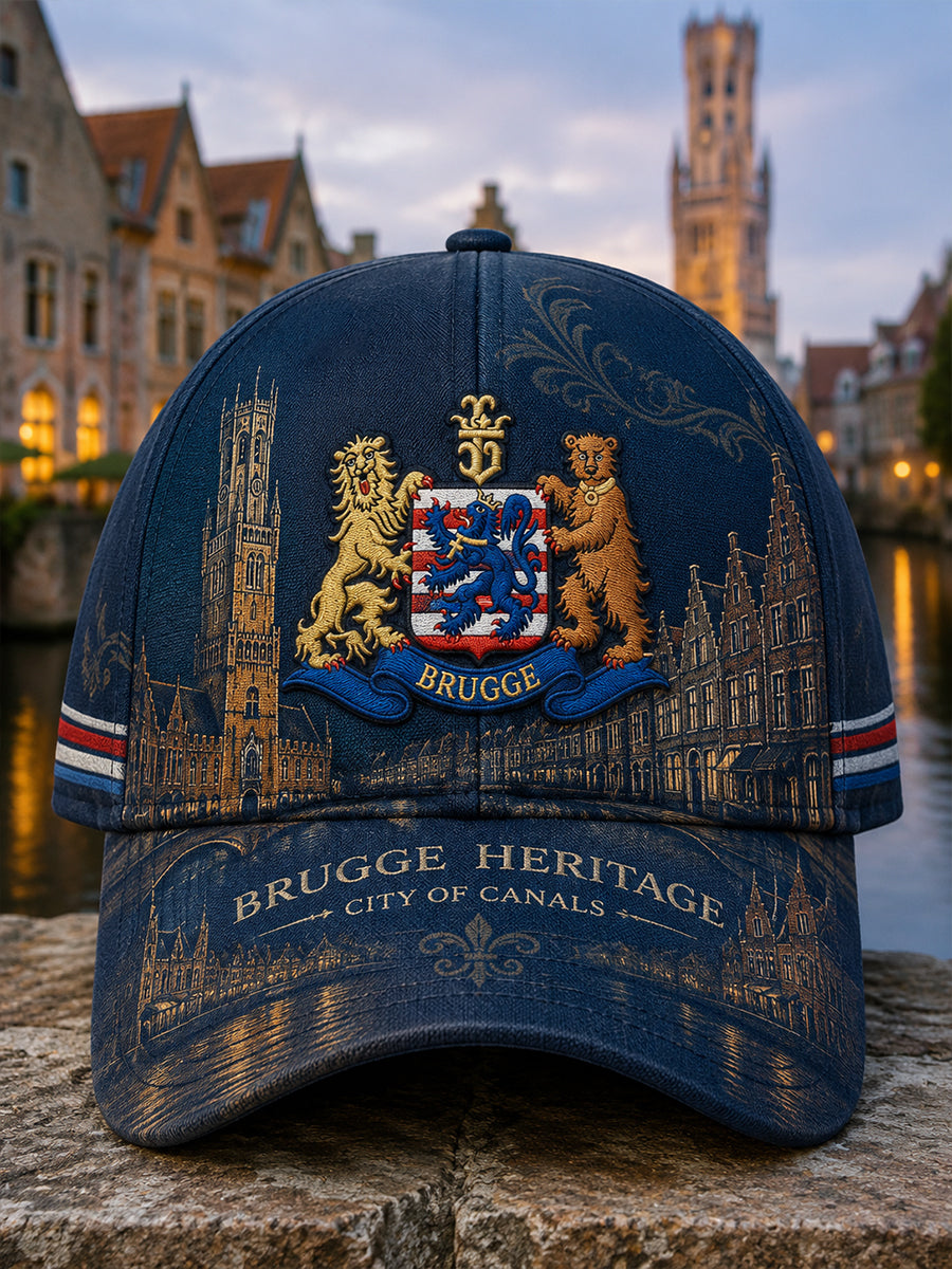 Bonnet à imprimé graphique commémoratif de la ville