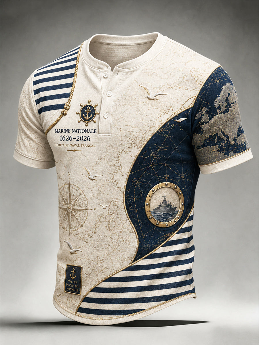 T-shirt à manches courtes bleu marine pour homme