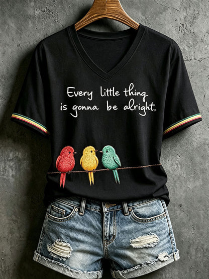 T-shirt Every Little Thing Is Gonna Be Alright pour femme