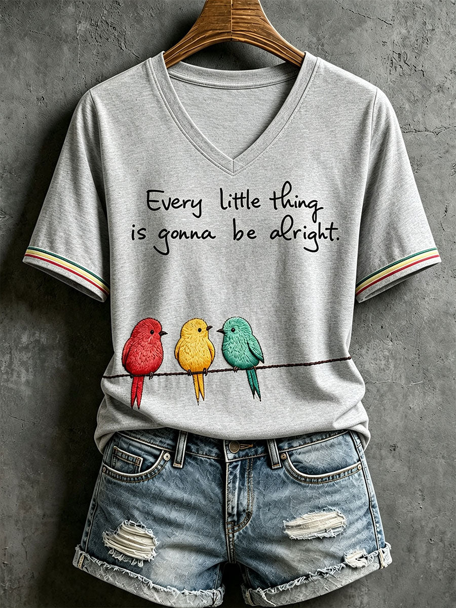 T-shirt Every Little Thing Is Gonna Be Alright pour femme