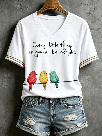 T-shirt Every Little Thing Is Gonna Be Alright pour femme