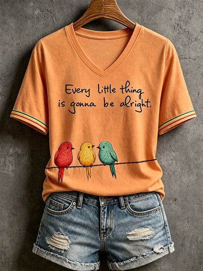 T-shirt Every Little Thing Is Gonna Be Alright pour femme