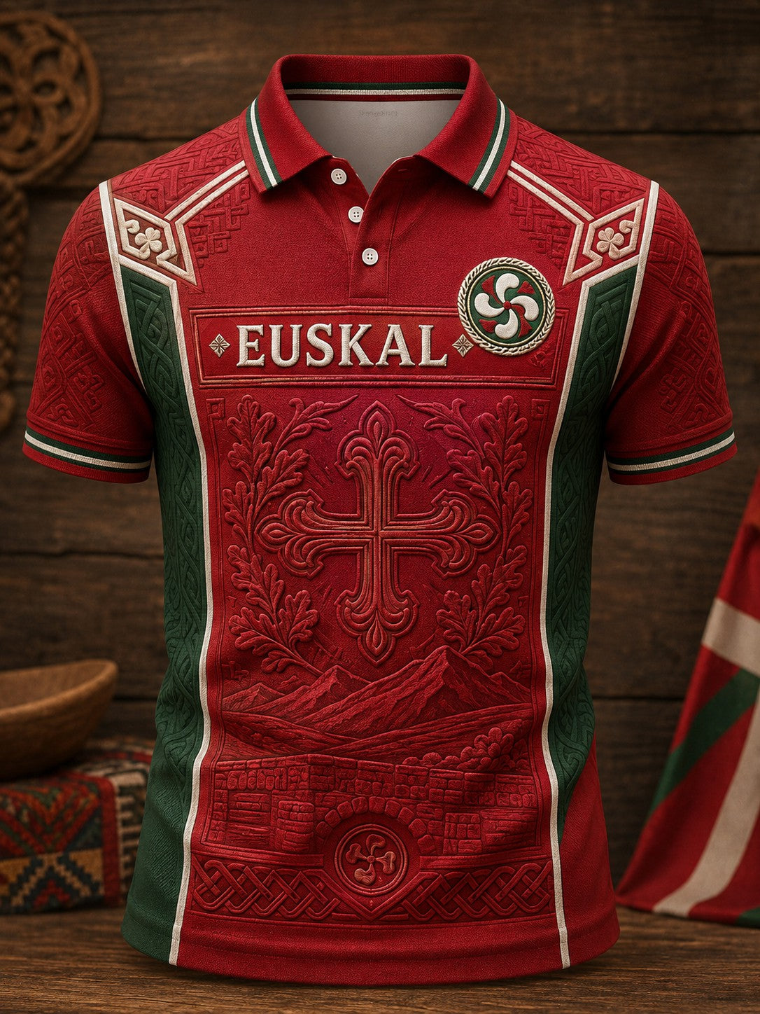 Chemise pour homme à imprimé Pays basque