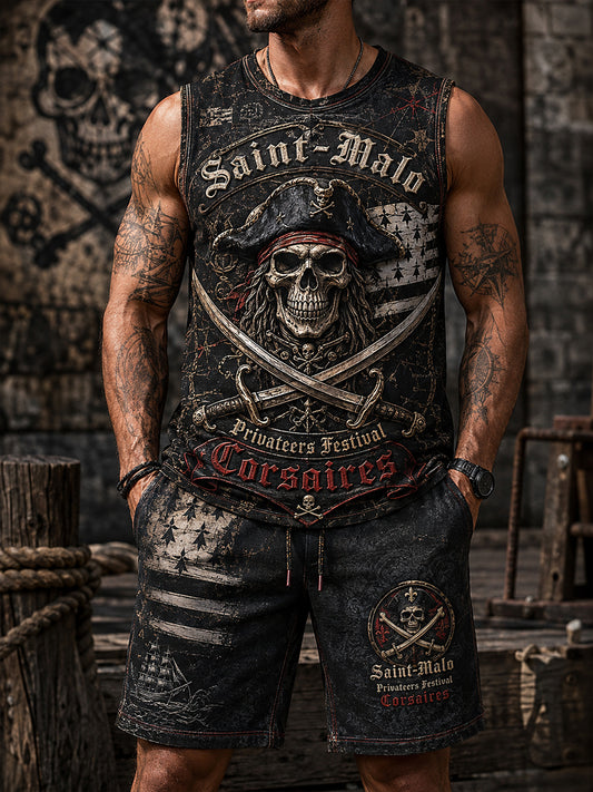 Ensemble gilet gothique français corsaire Saint-Malo pour homme
