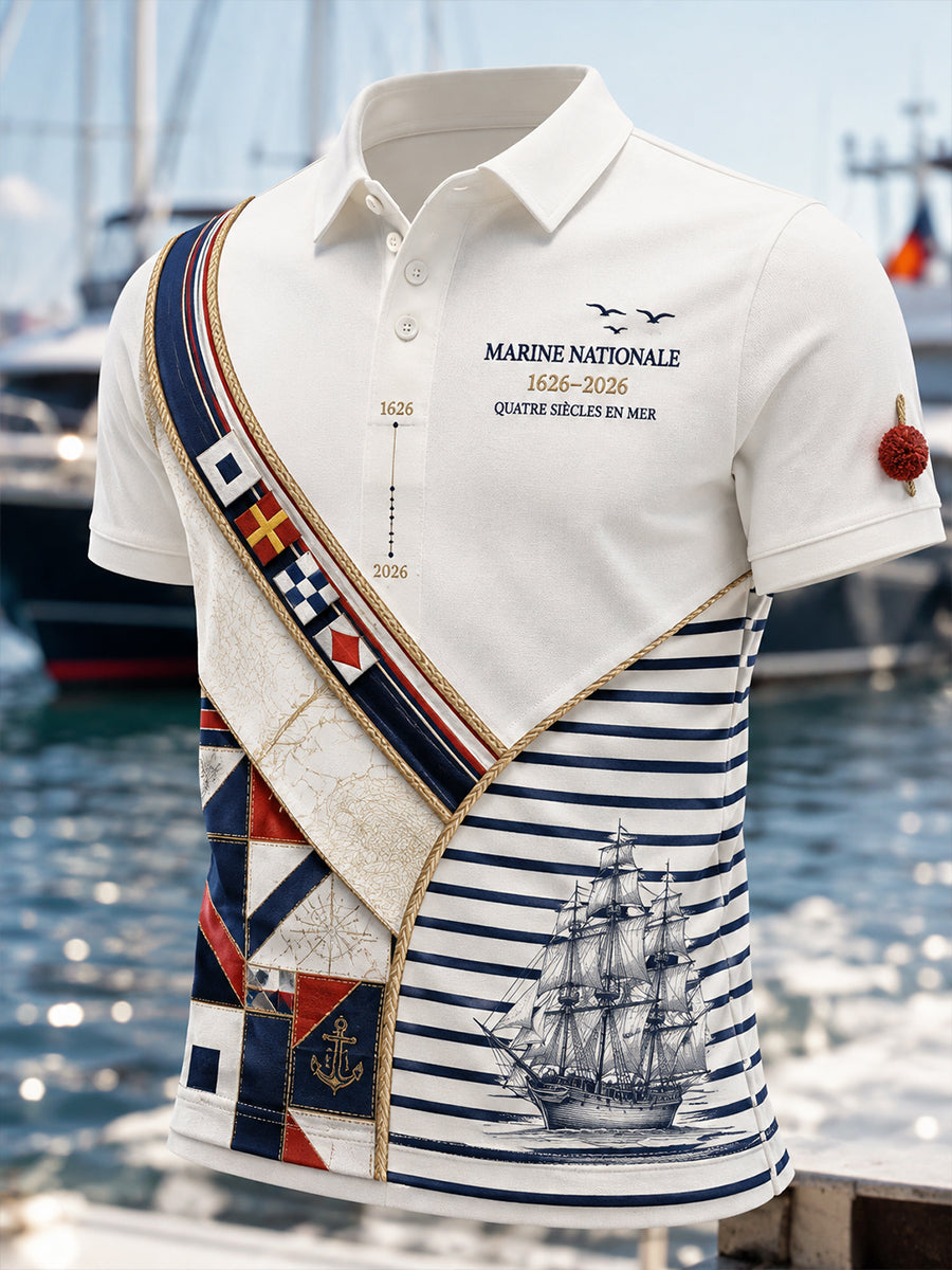 Chemise à manches courtes bleu marine pour homme