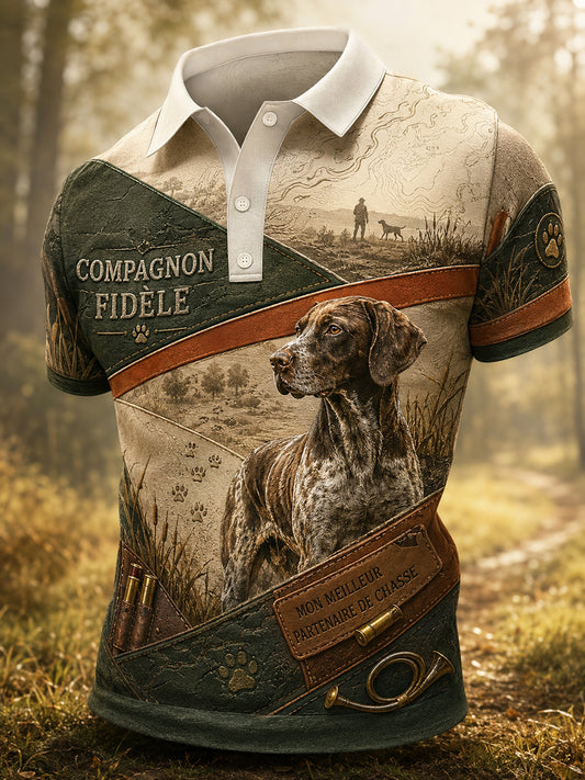 Chemise à manches pour la saison de chasse française masculine