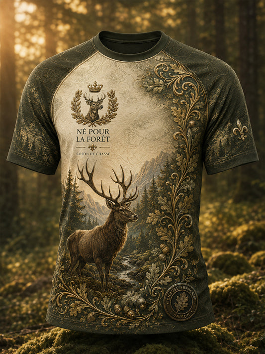 Chemise à manches pour la saison de chasse française masculine