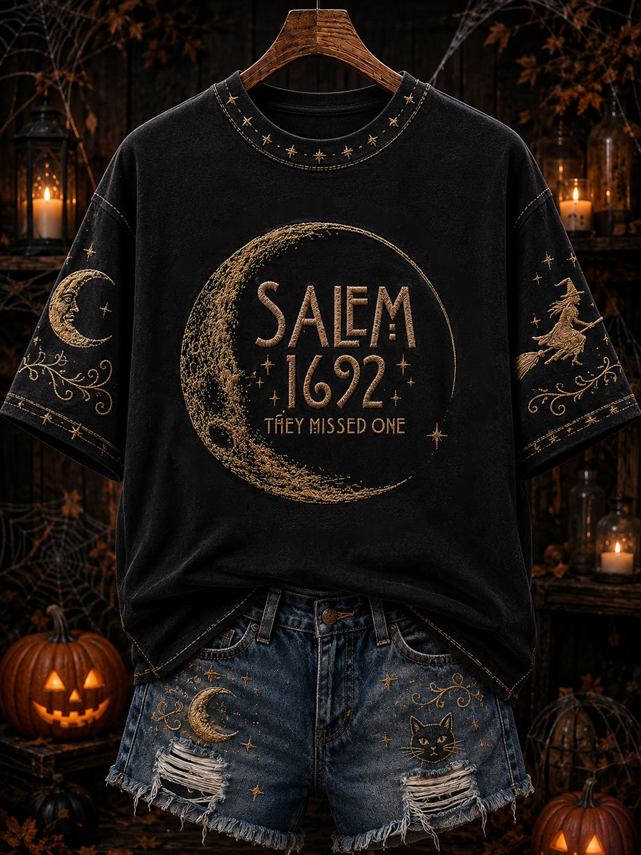 T-shirt imprimé «1692 ils ont foiré» pour femme