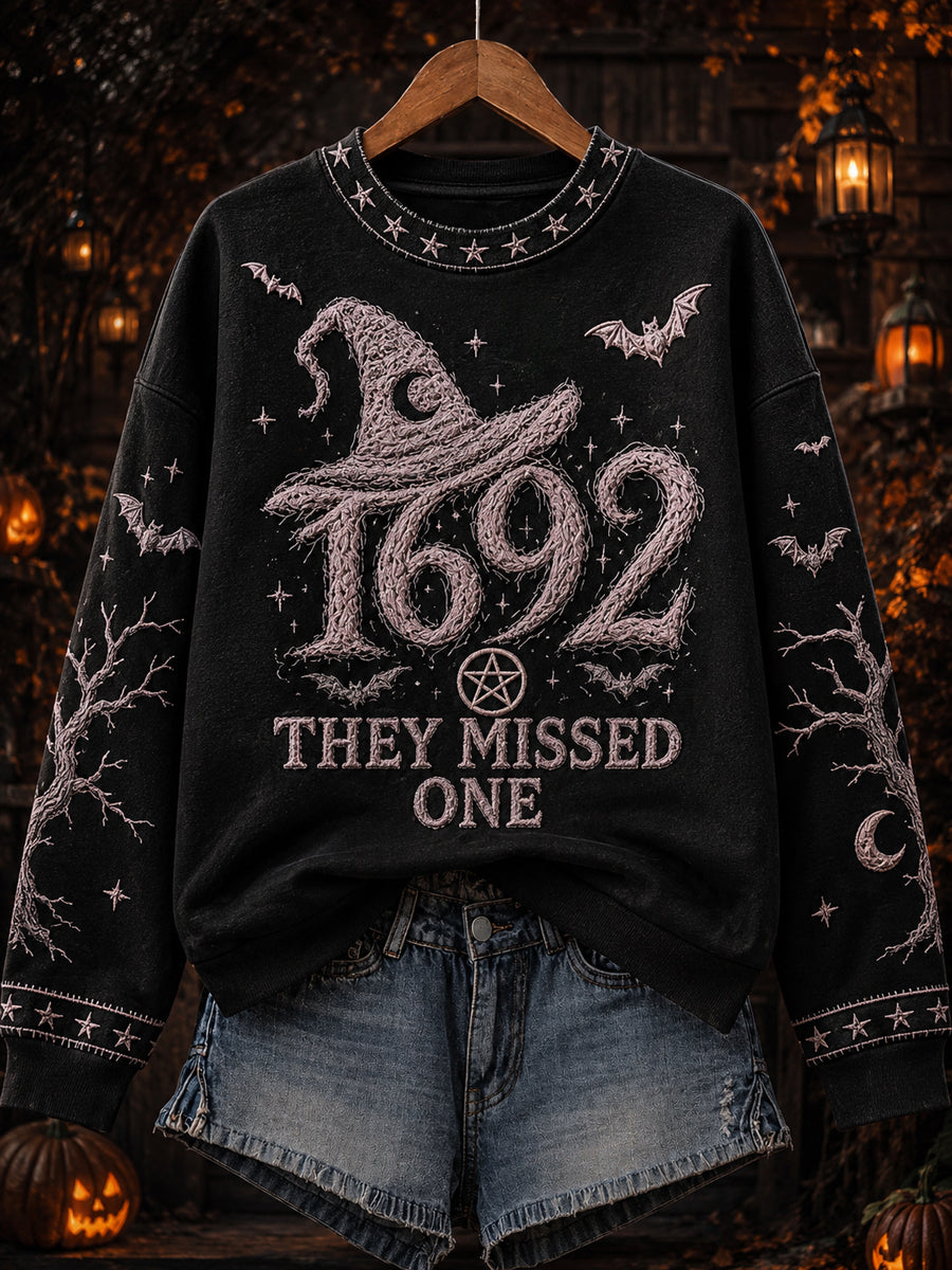 Sweat-shirt imprimé pour femmes «1692 ils ont tout gâché»